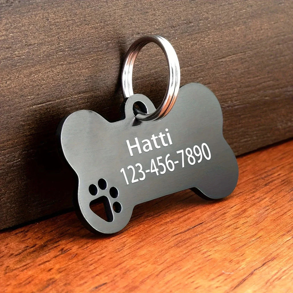 Médaille d'identification en forme d'os pour chien et chat