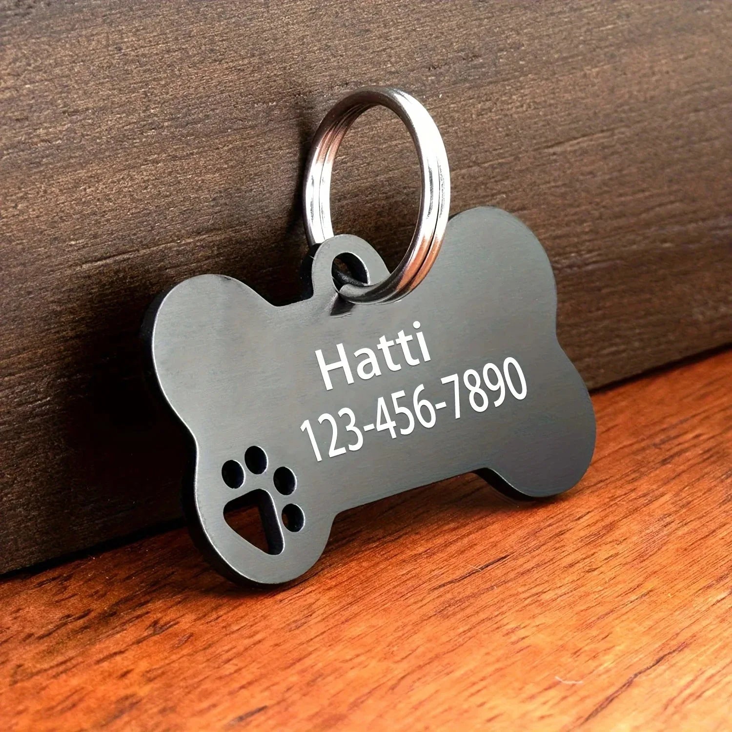 Médaille d'identification en forme d'os pour chien et chat
