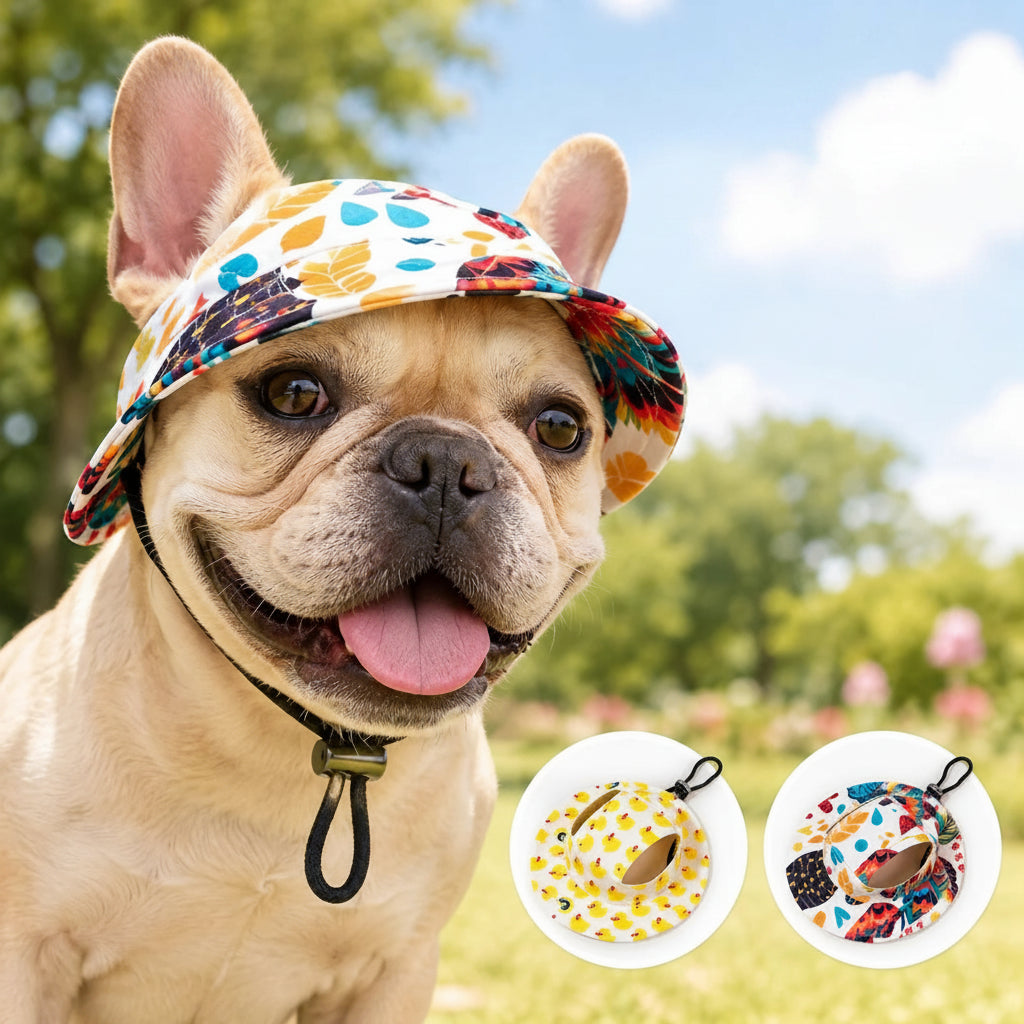 Casquette d'été pour chien, Protection soleil ajustable